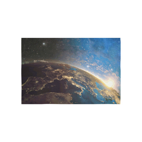 Planet Earth From Space Cotton Linen Wall Tapestry 60"x 40"