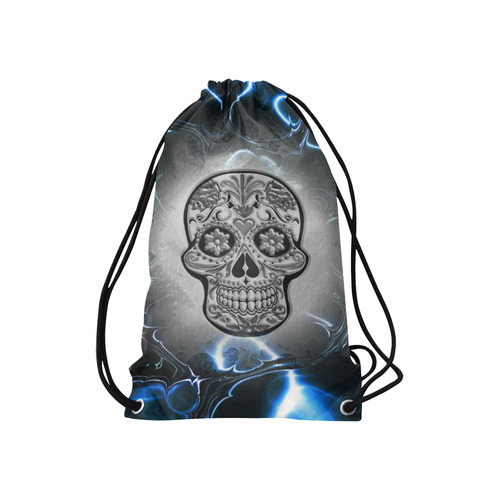 Skull20170247_by_JAMColors Small Drawstring Bag Model 1604 (Twin Sides) 11"(W) * 17.7"(H)