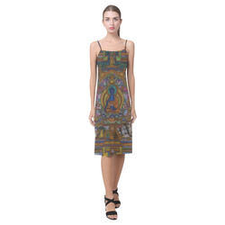 Awesome Thanka With The Holy Medicine Buddha Alcestis Slip Dress (Model D05)