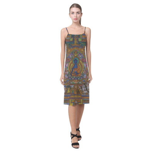 Awesome Thanka With The Holy Medicine Buddha Alcestis Slip Dress (Model D05)