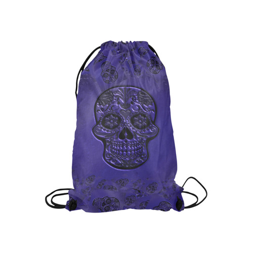 Skull20170227_by_JAMColors Small Drawstring Bag Model 1604 (Twin Sides) 11"(W) * 17.7"(H)