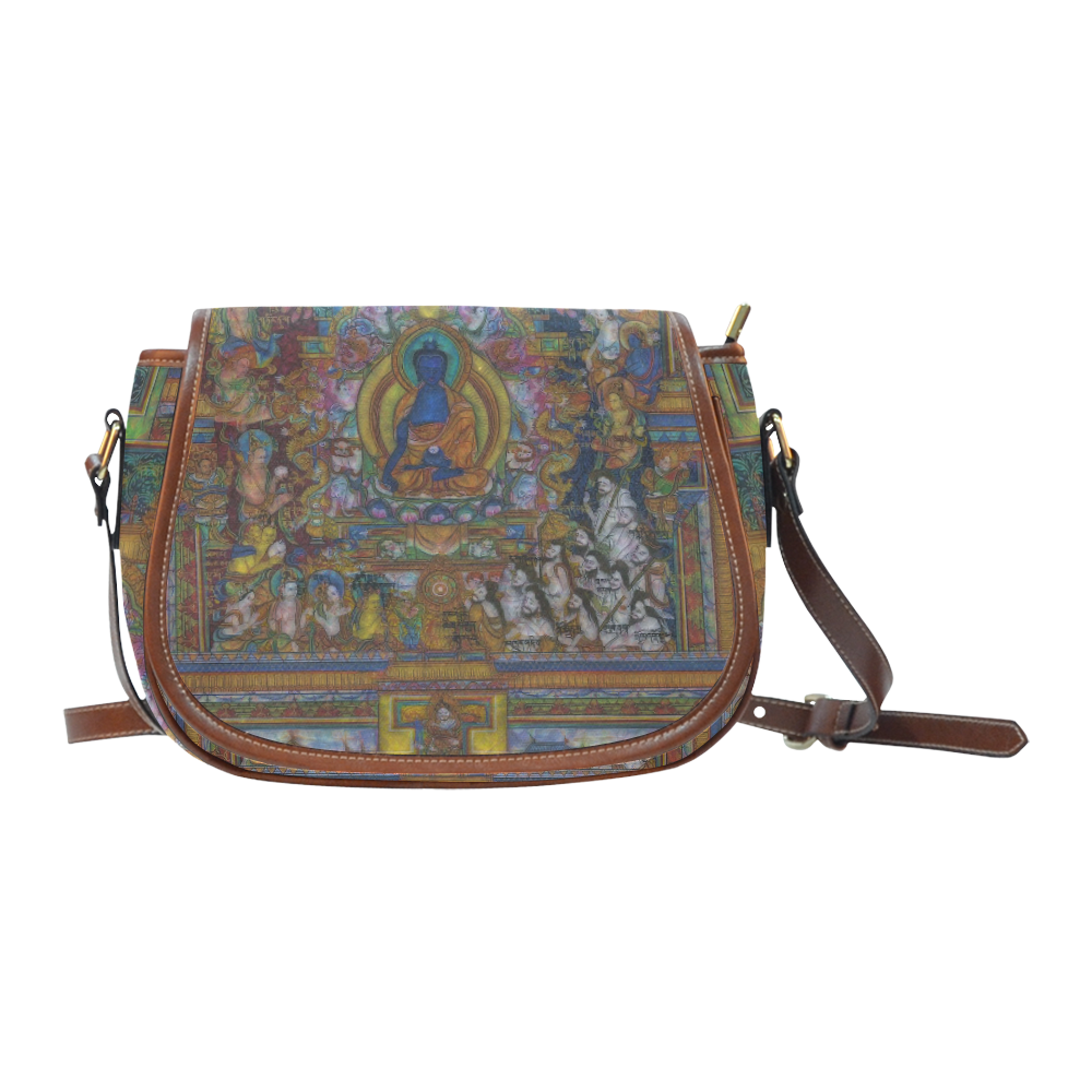 Awesome Thanka With The Holy Medicine Buddha Saddle Bag/Large (Model 1649)