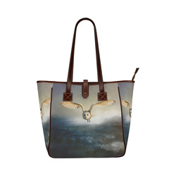 An barn owl flies over the lake Classic Tote Bag (Model 1644)