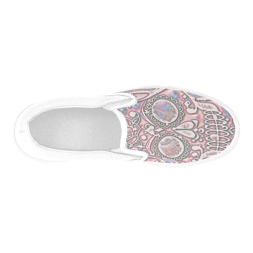 color skull 8 by JamColors Men's Slip-on Canvas Shoes (Model 019)