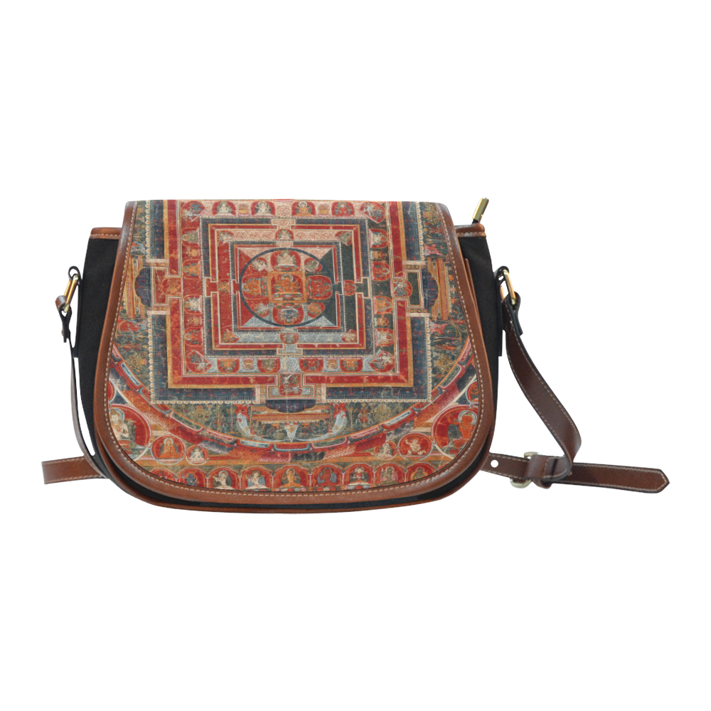 Mandala  of  Bodhisattva of Transcendent Wisdom Saddle Bag/Small (Model 1649)(Flap Customization)