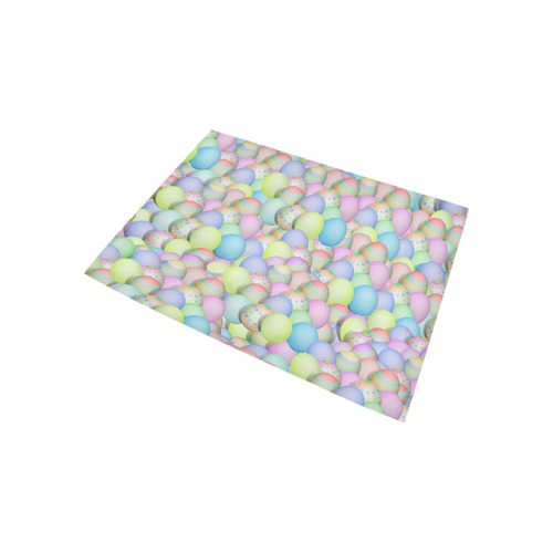 Pastel Colored Easter Eggs Area Rug 5'3''x4'