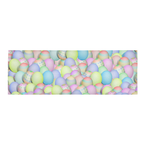 Pastel Colored Easter Eggs Area Rug 9'6''x3'3''