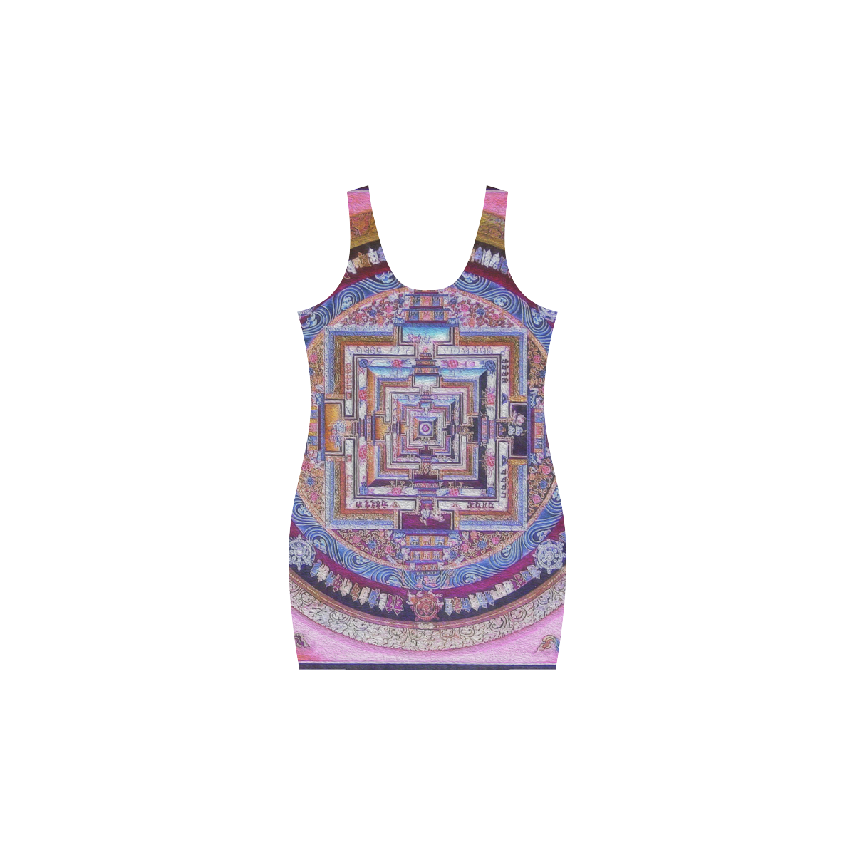 Buddhist Kalachakra Mandala Medea Vest Dress (Model D06)