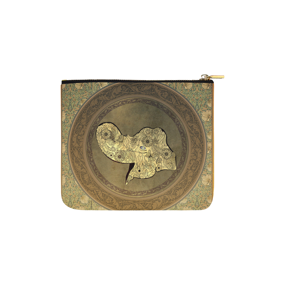 Mandala of cute elephant Carry-All Pouch 6''x5''