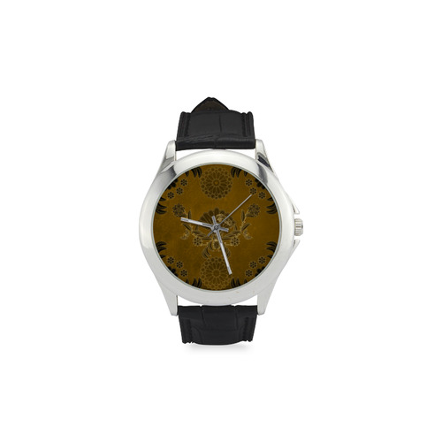 Wonderful mandala of toucan Women's Classic Leather Strap Watch(Model 203)