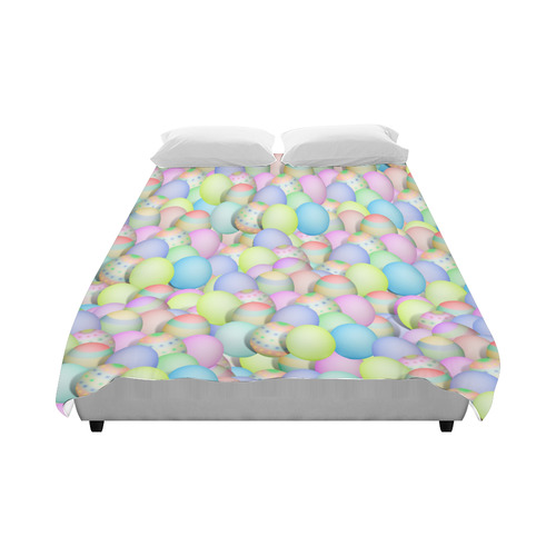 Pastel Colored Easter Eggs Duvet Cover 86"x70" ( All-over-print)