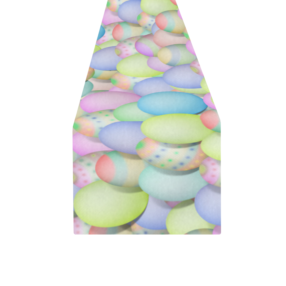 Pastel Colored Easter Eggs Table Runner 16x72 inch