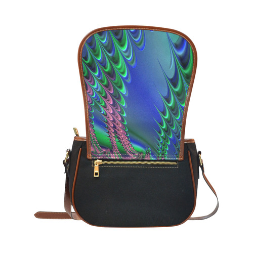 Gorgeous Fractal For You 16B by JamColors Saddle Bag/Small (Model 1649)(Flap Customization)
