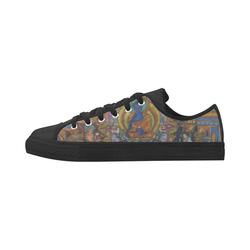 Awesome Thanka With The Holy Medicine Buddha Aquila Microfiber Leather Women's Shoes/Large Size (Model 031)