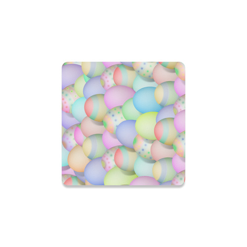 Pastel Colored Easter Eggs Square Coaster