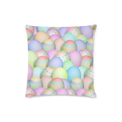 Pastel Colored Easter Eggs Custom Zippered Pillow Case 16"x16" (one side)
