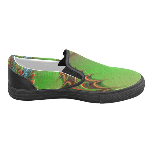 Gorgeous Fractal For You 16C by JamColors Men's Unusual Slip-on Canvas Shoes (Model 019)