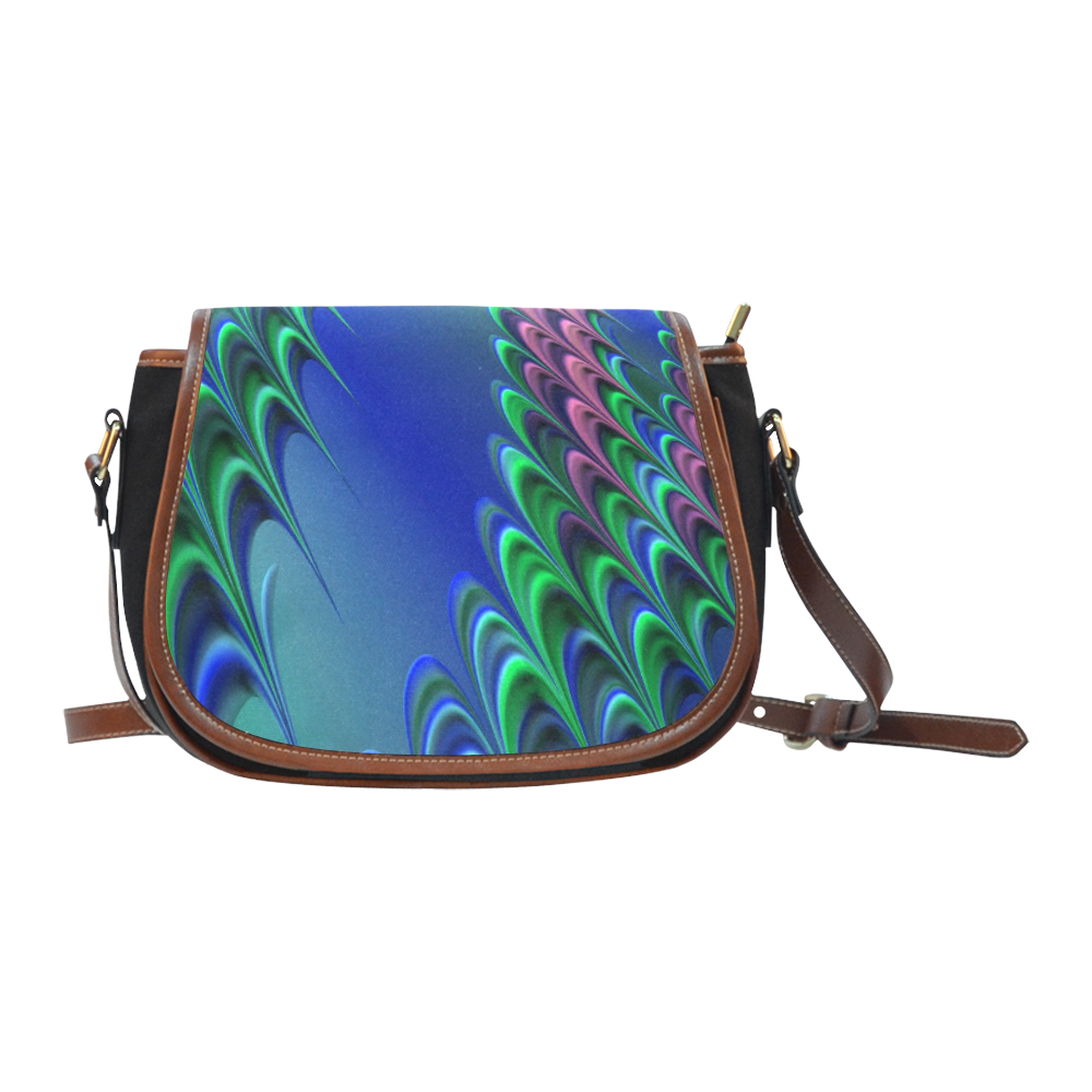Gorgeous Fractal For You 16B by JamColors Saddle Bag/Small (Model 1649)(Flap Customization)