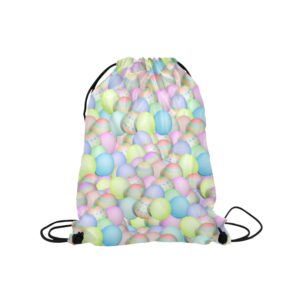 Pastel Colored Easter Eggs Medium Drawstring Bag Model 1604 (Twin Sides) 13.8"(W) * 18.1"(H)