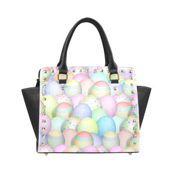 Pastel Colored Easter Eggs Rivet Shoulder Handbag (Model 1645)