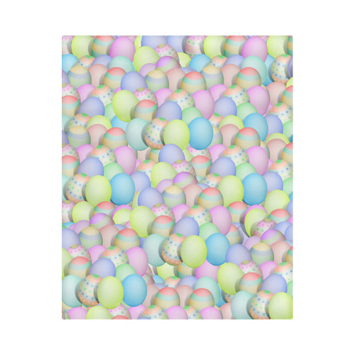 Pastel Colored Easter Eggs Duvet Cover 86"x70" ( All-over-print)