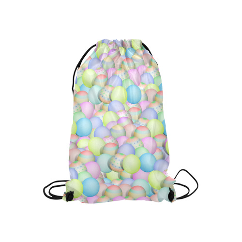 Pastel Colored Easter Eggs Small Drawstring Bag Model 1604 (Twin Sides) 11"(W) * 17.7"(H)