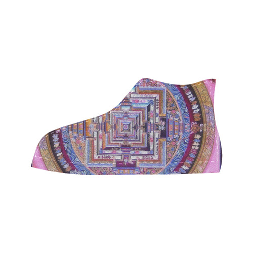 Buddhist Kalachakra Mandala Aquila High Top Microfiber Leather Women's Shoes (Model 032)