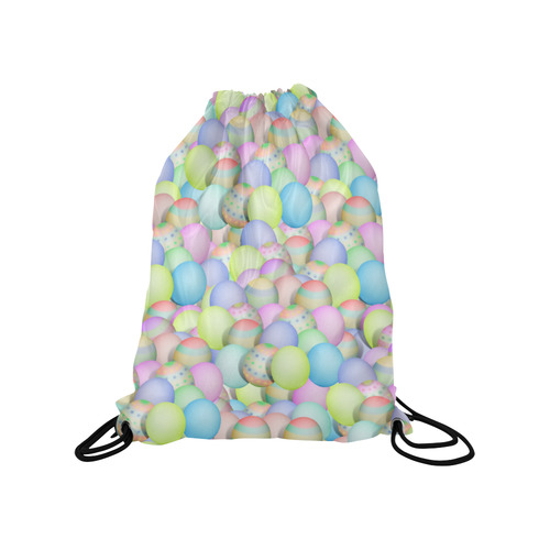 Pastel Colored Easter Eggs Medium Drawstring Bag Model 1604 (Twin Sides) 13.8"(W) * 18.1"(H)