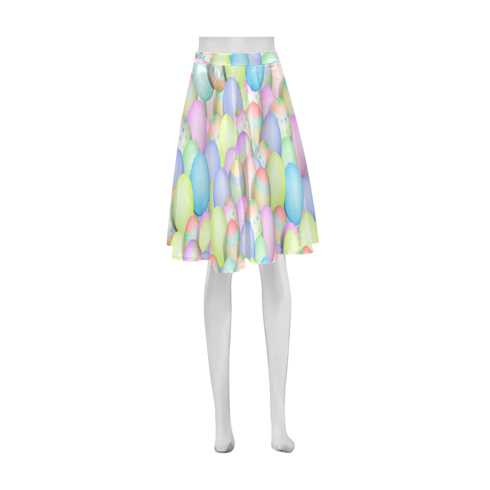 Pastel Colored Easter Eggs Athena Women's Short Skirt (Model D15)