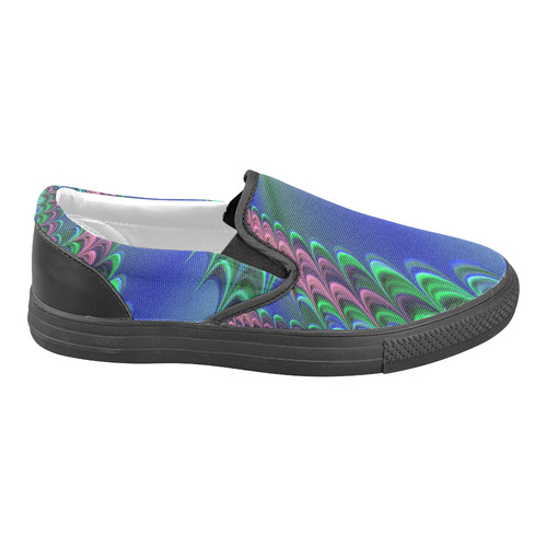 Gorgeous Fractal For You 16B by JamColors Men's Unusual Slip-on Canvas Shoes (Model 019)