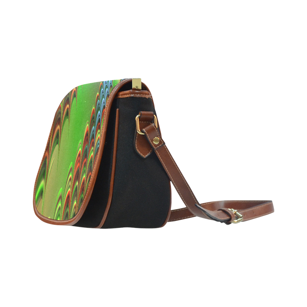 Gorgeous Fractal For You 16C by JamColors Saddle Bag/Small (Model 1649)(Flap Customization)