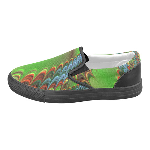Gorgeous Fractal For You 16C by JamColors Men's Unusual Slip-on Canvas Shoes (Model 019)