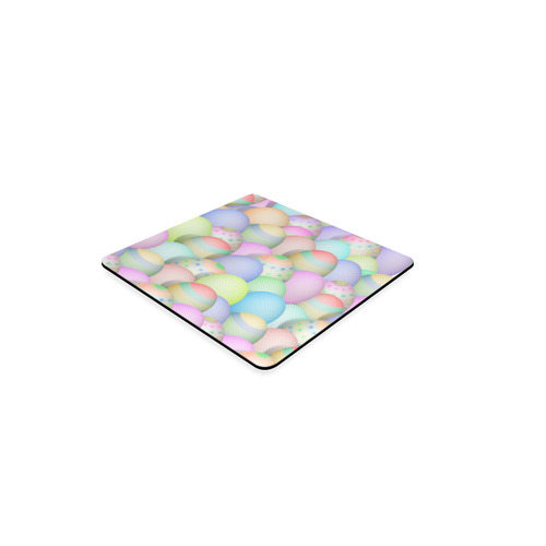 Pastel Colored Easter Eggs Square Coaster