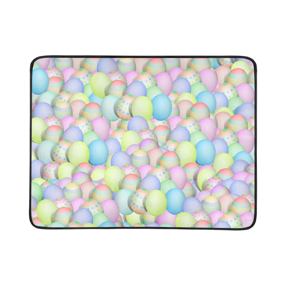 Pastel Colored Easter Eggs Beach Mat 78"x 60"