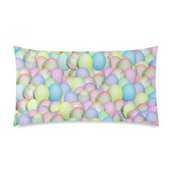 Pastel Colored Easter Eggs Rectangle Pillow Case 20"x36"(Twin Sides)