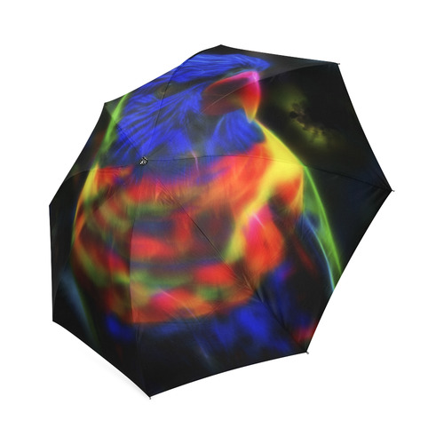 Rainbow parrot fractal Foldable Umbrella (Model U01)