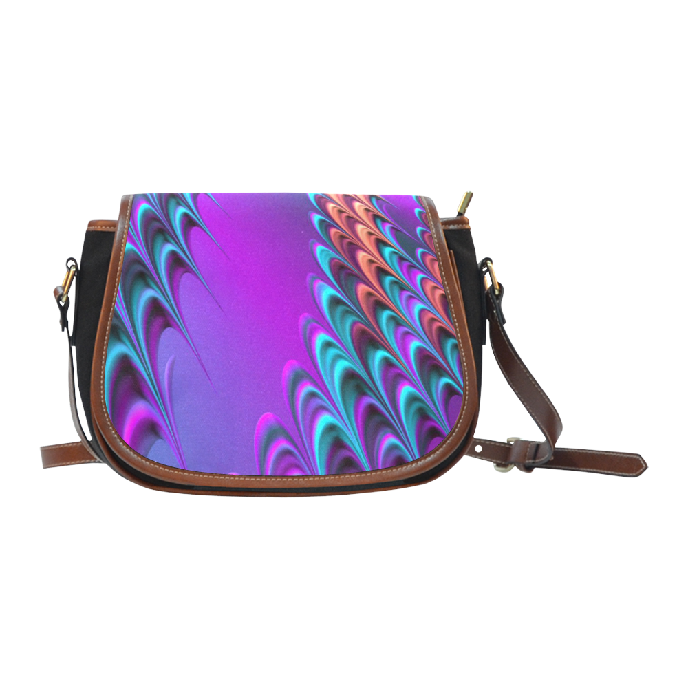Gorgeous Fractal For You 16A by JamColors Saddle Bag/Small (Model 1649)(Flap Customization)