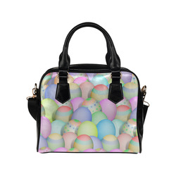 Pastel Colored Easter Eggs Shoulder Handbag (Model 1634)