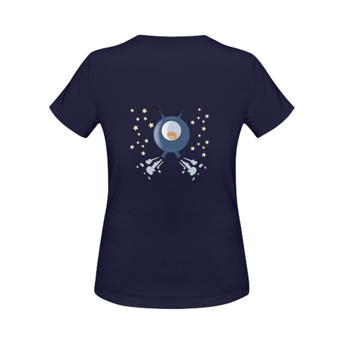 Hedgehog in space. spacecraft. Women's Classic T-Shirt (Model T17）