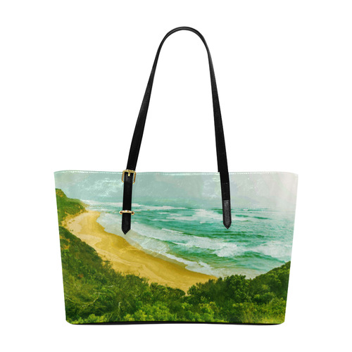 Modern Impressionist Beach Landscape Euramerican Tote Bag/Large (Model 1656)