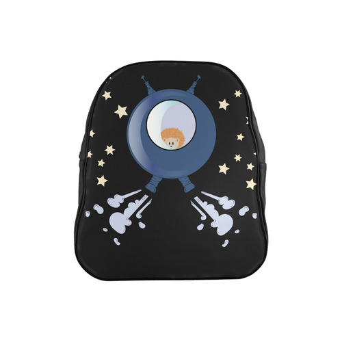 Hedgehog in space. spacecraft. School Backpack (Model 1601)(Small)