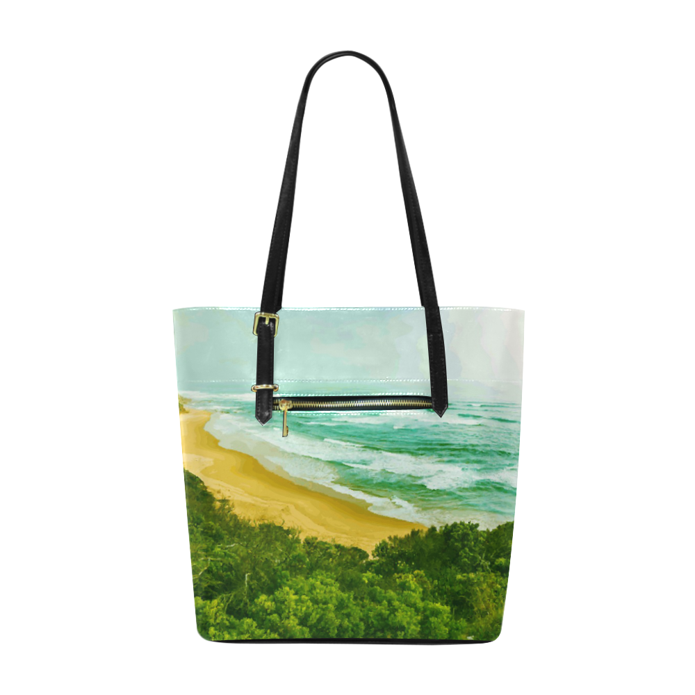 Modern Impressionist Beach Landscape Euramerican Tote Bag/Small (Model 1655)