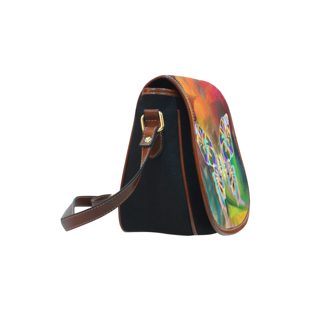 abstract Saddle Bag/Small (Model 1649)(Flap Customization)