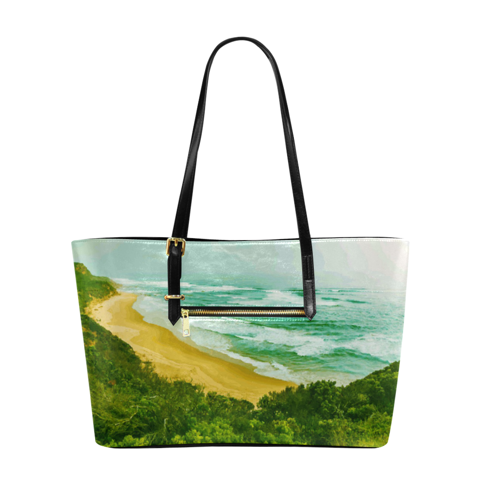 Modern Impressionist Beach Landscape Euramerican Tote Bag/Large (Model 1656)