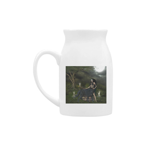Awesome wolf with fairy Milk Cup (Large) 450ml