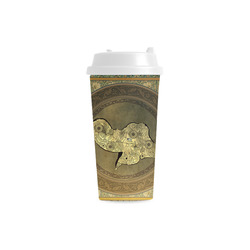 Mandala of cute elephant Double Wall Plastic Mug
