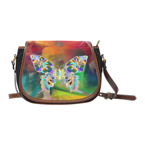 abstract Saddle Bag/Small (Model 1649)(Flap Customization)