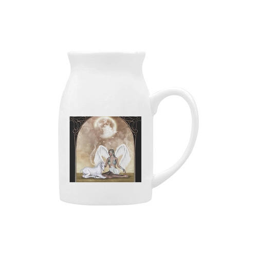cute foal unicorn with fairy Milk Cup (Large) 450ml
