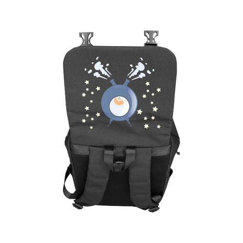 Hedgehog in space. spacecraft. Casual Shoulders Backpack (Model 1623)