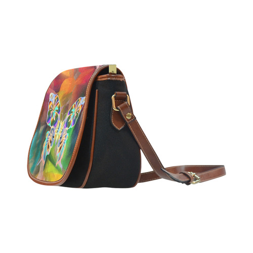 abstract Saddle Bag/Small (Model 1649)(Flap Customization)